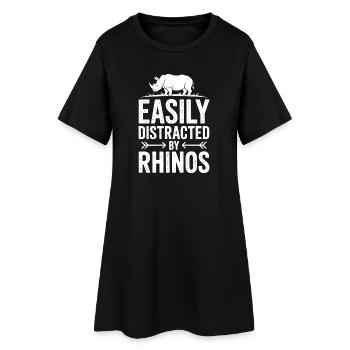 Paroles des rhinocéros : Don drôle de rhinocéros - Robe T-shirt Femme - noir - Devant