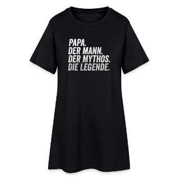 Papa Mann Mythos Legende - Frauen T-Shirt-Kleid - Schwarz - Vorne