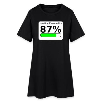 Loading Personality 87% – Nerdy Statement Tee - Women’s T-Shirt Dress - black - Front