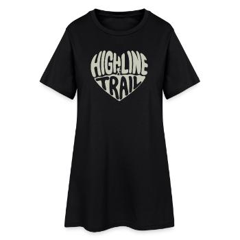 Highline trail heart - Women’s T-Shirt Dress - black - Front