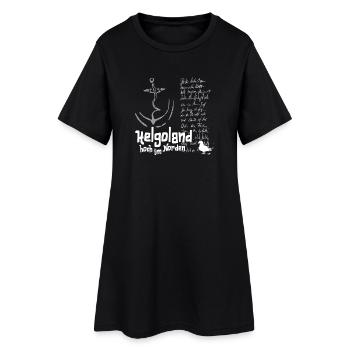 Helgoland Nordsee Nautik Illustration - Frauen T-Shirt-Kleid - Schwarz - Vorne
