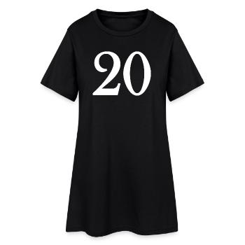 20. 20e ANNIVERSAIRE. ANNIVERSAIRE 20 ANS. 20 ANS. - Robe T-shirt Femme - noir - Devant