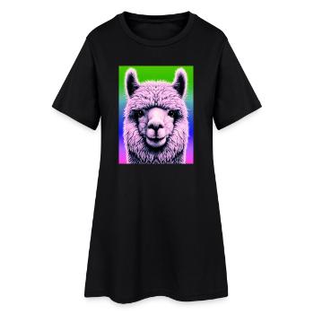 Alpaga - Robe T-shirt Femme - noir - Devant