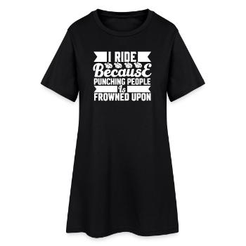 Roulez car les coups de poing sont interdits - Robe T-shirt Femme - noir - Devant