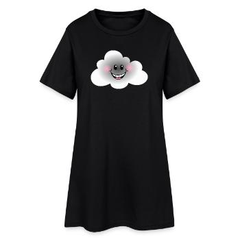 Happy Cloud - Women’s T-Shirt Dress - black - Front