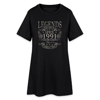 Cadeau du 35e anniversaire Mari Original avril 1991 - Robe T-shirt Femme - noir - Devant