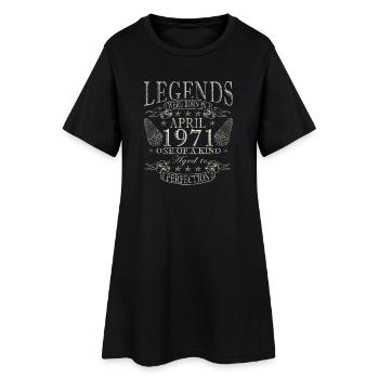Cadeau d’anniversaire d’avril 1971 rétro avril 1971 - Robe T-shirt Femme - noir - Devant