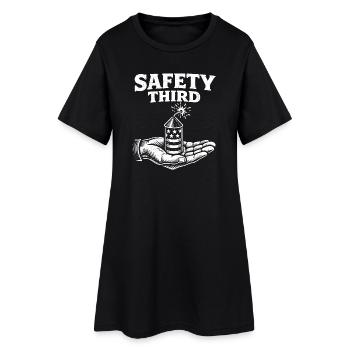 La sécurité avant tout ! Sarcastique du 4 juillet Sicherh - Robe T-shirt Femme - noir - Devant