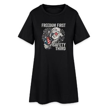 Freedom first, safety third – Jo - Women’s T-Shirt Dress - black - Front