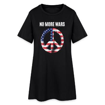 Peace USA Flag Against War - Robe T-shirt Femme - noir - Devant