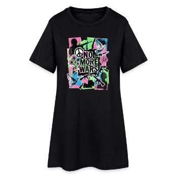 Peace: Never again war - Women’s T-Shirt Dress - black - Front