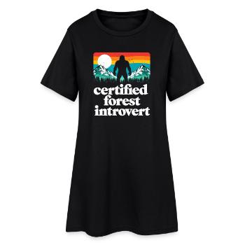 Bigfoot Sasquatch Yeti Cryptid Creatures Big Foot - Women’s T-Shirt Dress - black - Front