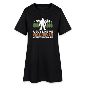 Bigfoot Sasquatch Yeti Cryptid Creatures Big Foot - Women’s T-Shirt Dress - black - Front