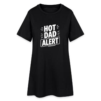 Hot Dad Alarm - Frauen T-Shirt-Kleid - Schwarz - Vorne