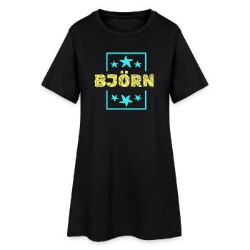 Bjoern comme anniversaire - Robe T-shirt Femme - noir - Devant