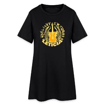 Leticia as a name - Women’s T-Shirt Dress - black - Front