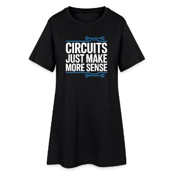 Les circuits rendent la technologie plus significative - Robe T-shirt Femme - noir - Devant