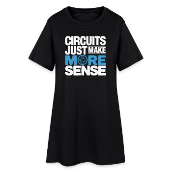 Les circuits rendent la technologie plus significative - Robe T-shirt Femme - noir - Devant