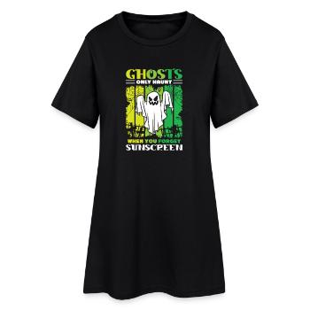 Ghost Hunter Halloween English Saying - Women’s T-Shirt Dress - black - Front