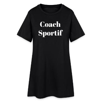 coach_sportif - Robe T-shirt Femme - noir - Devant