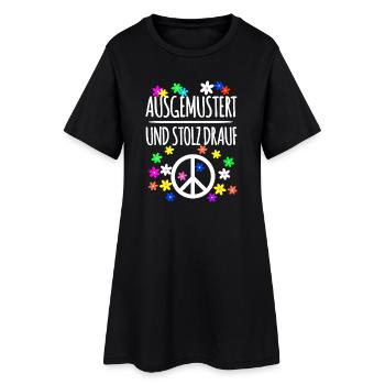 Ausgemustert Frieden Gegen Krieg - Frauen T-Shirt-Kleid - Schwarz - Vorne