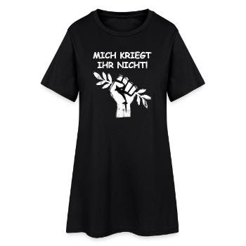 Gegen Krieg Für Frieden - Frauen T-Shirt-Kleid - Schwarz - Vorne