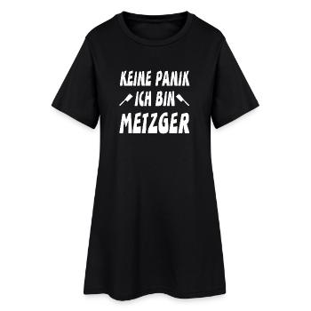 Metzger - Frauen T-Shirt-Kleid - Schwarz - Vorne