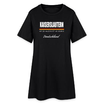 Kaiserslautern - Frauen T-Shirt-Kleid - Schwarz - Vorne