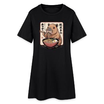 Beaver Ramen Feast - Women’s T-Shirt Dress - black - Front
