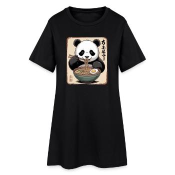 Panda Ramen Feast - Women’s T-Shirt Dress - black - Front