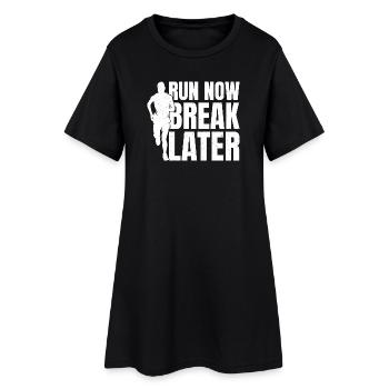 Marathon Run Maintenant Break Plus tard Course - Robe T-shirt Femme - noir - Devant