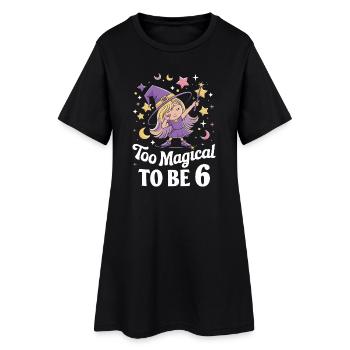 Trop magique pour être 6 Petite Sorcière Magique 6 - Robe T-shirt Femme - noir - Devant