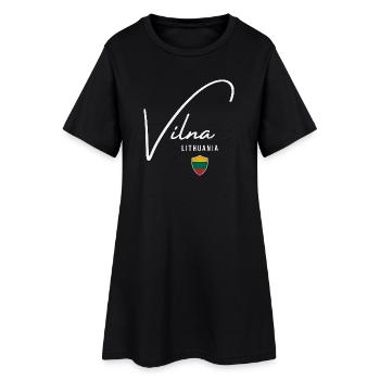 Vilnius, Litauen, elegantes Design Vilnius - Frauen T-Shirt-Kleid - Schwarz - Vorne