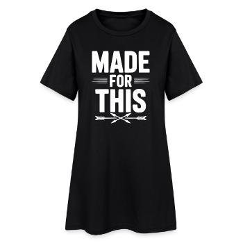 Faits pour ça - Robe T-shirt Femme - noir - Devant