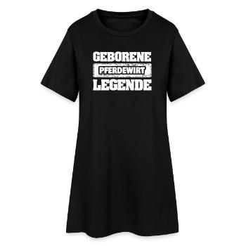 Geschenk für Pferdewirt - Frauen T-Shirt-Kleid - Schwarz - Vorne