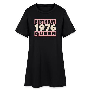 birthday queen 50 years old 1976 Birthday - Women’s T-Shirt Dress - black - Front