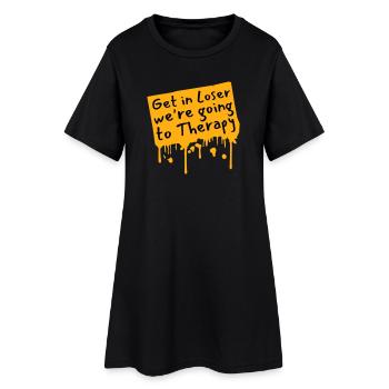 Entre, perdant, on va à la thérapie Logo de la thérapie - Robe T-shirt Femme - noir - Devant