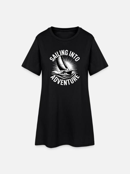Regatta Segeln Shirt Segelboot Yacht Sailing Crew - Frauen T-Shirt-Kleid - Schwarz
