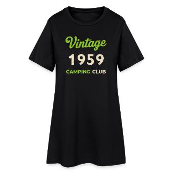 Vintage 1959 – Camping Club Retro Birth Year - Women’s T-Shirt Dress - black - Front
