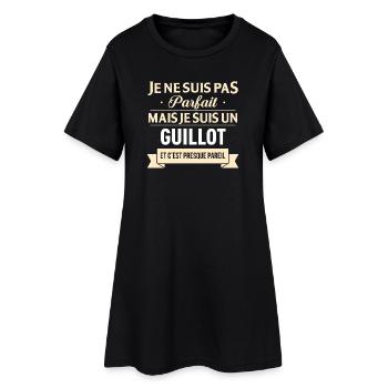 Je Ne Suis Pas Parfait Mais Je Suis Un Guillot ... - Robe T-shirt Femme - noir - Devant