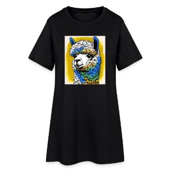 Alpaca - Women’s T-Shirt Dress - black - Front