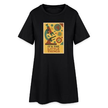 Les Petites Choses | Microscope de microbiologie - Robe T-shirt Femme - noir - Devant