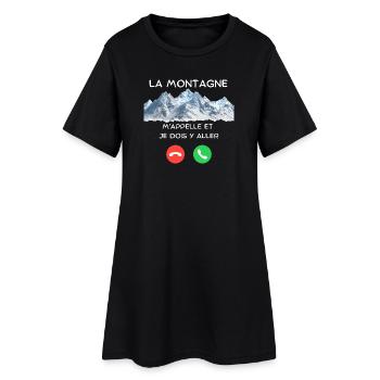 La Montagne m'appelle: je dois y aller - Robe T-shirt Femme - noir - Devant