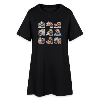 Courtier Douce Agence Immobilière Amoureuse de Chiens - Robe T-shirt Femme - noir - Devant