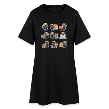 Courtier Douce Agence Immobilière Amoureuse de Chiens - Robe T-shirt Femme - noir - Devant