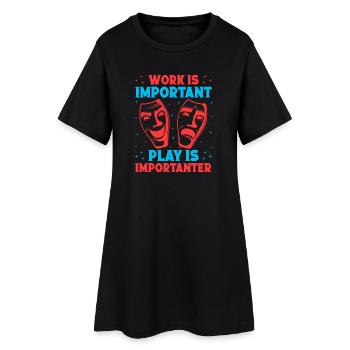 Le travail de comédie musicale est important et la pièce est plus importante - Robe T-shirt Femme - noir - Devant