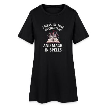 Sorts de magie Château de conte de fées Magie de rat de bibliothèque - Robe T-shirt Femme - noir - Devant