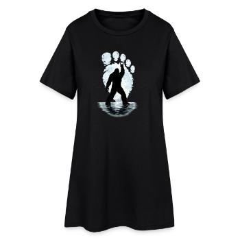 Bigfoot Rock sur Shield Sasquatch Yéti Rock & Roll - Robe T-shirt Femme - noir - Devant