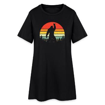 Bigfoot Rock sur Shield Sasquatch Yéti Rock & Roll - Robe T-shirt Femme - noir - Devant