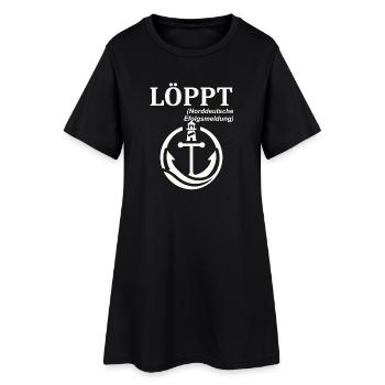 LÖPPT Norddeutscher Humor Spruch lustig - Frauen T-Shirt-Kleid - Schwarz - Vorne